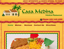 Tablet Screenshot of casamedinarestaurant.com